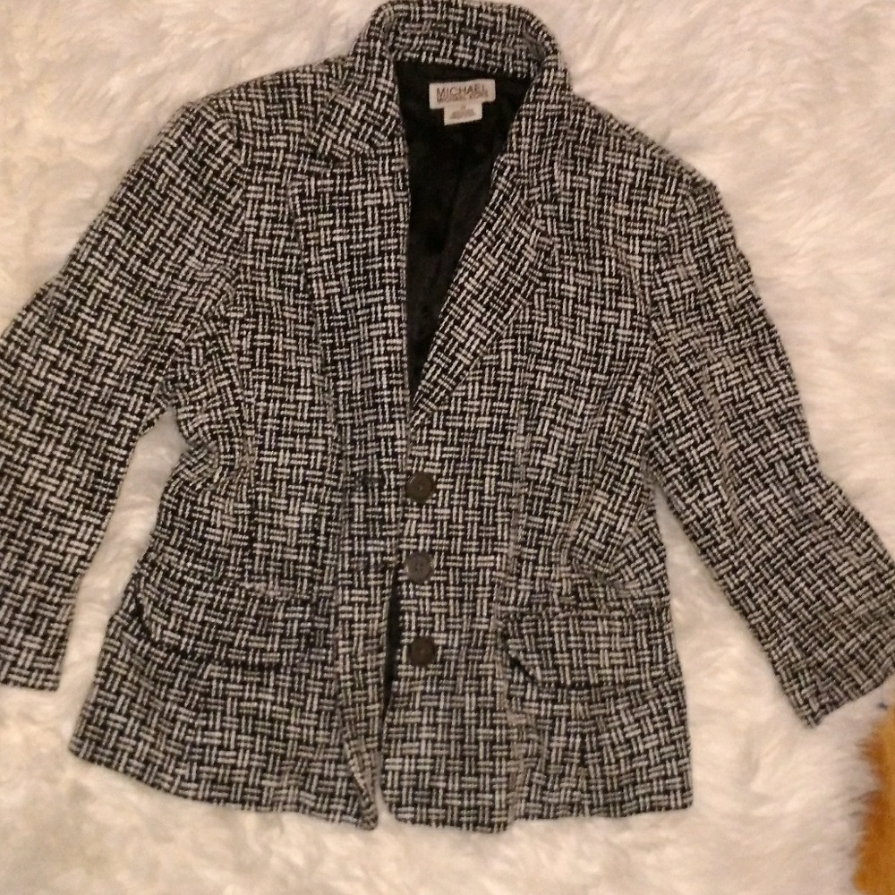 Vintage MICHAEL KORS 3/4 sleeve tweed blazer - Picture 1 of 3